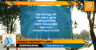 Residential Plot for Sale in Bahria Town, Lahore - (BP-43044)