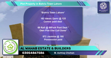 Residential Plot for Sale in Bahria Town, Lahore - (BP-43052)