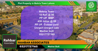 Residential Plot for Sale in Bahria Town, Lahore - (BP-43056)