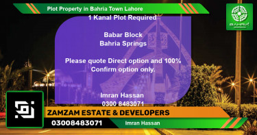 Residential Plot for Sale in Bahria Town, Lahore - (BP-43081)
