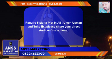Residential Plot for Sale in Bahria Town, Lahore - (BP-43093)