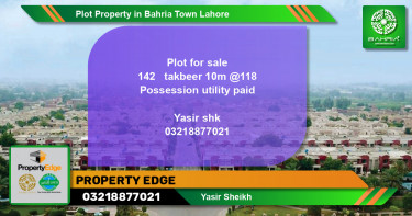Residential Plot for Sale in Bahria Town, Lahore - (BP-43131)