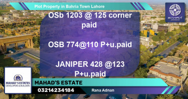 Residential Plot for Sale in Bahria Town, Lahore - (BP-43141)