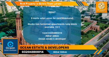 Residential Property for Rent in Bahria Town, Lahore - (BP-43211)