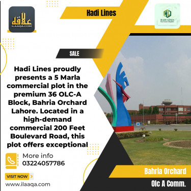 5 Marla Commercial Plot for Sale in OLC A Commercial -  Bahria Orchard, Lahore - (BP-432110)