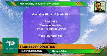 Residential Plot for Sale in Bahria Town, Lahore - (BP-43279)