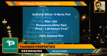Residential Plot for Sale in Bahria Town, Lahore - (BP-43280)