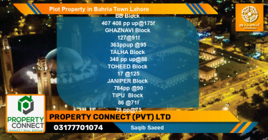 Residential Plot for Sale in Bahria Town, Lahore - (BP-43307)