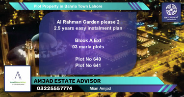 Residential Plot for Sale in Bahria Town, Lahore - (BP-43356)