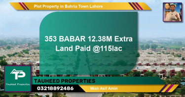 Residential Plot for Sale in Bahria Town, Lahore - (BP-43396)