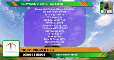 Residential Plot for Sale in Bahria Town, Lahore - (BP-43401)