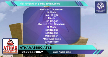 Residential Plot for Sale in Bahria Town, Lahore - (BP-43409)
