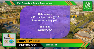 Residential Plot for Sale in Bahria Town, Lahore - (BP-43466)