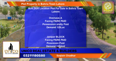 Residential Plot for Sale in Bahria Town, Lahore - (BP-43473)