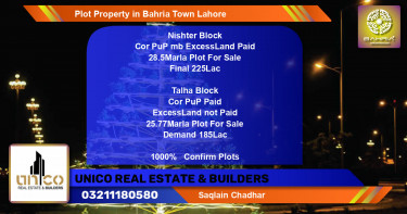 Residential Plot for Sale in Bahria Town, Lahore - (BP-43474)