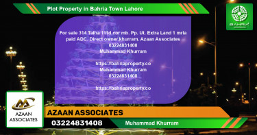 Residential Plot for Sale in Bahria Town, Lahore - (BP-43526)