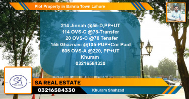 Residential Plot for Sale in Bahria Town, Lahore - (BP-43547)