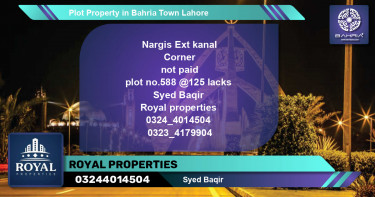 Residential Plot for Sale in Bahria Town, Lahore - (BP-43618)