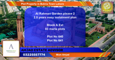 Residential Plot for Sale in Bahria Town, Lahore - (BP-43667)