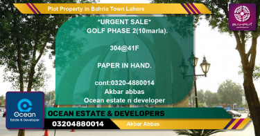 Residential Plot for Sale in Bahria Town, Lahore - (BP-43684)
