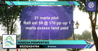 Residential Plot for Sale in Bahria Town, Lahore - (BP-43786)