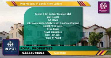 Residential Plot for Sale in Bahria Town, Lahore - (BP-43799)