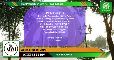 Residential Plot for Sale in Bahria Town, Lahore - (BP-43850)