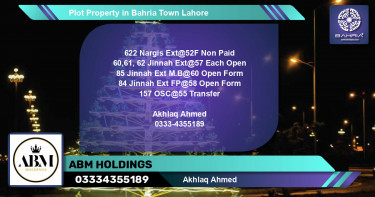 Residential Plot for Sale in Bahria Town, Lahore - (BP-43852)