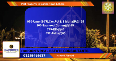 Residential Plot for Sale in Bahria Town, Lahore - (BP-43875)