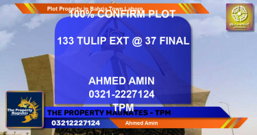 Residential Plot for Sale in Bahria Town, Lahore - (BP-43915)