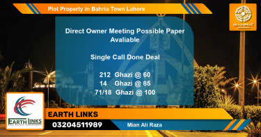 Residential Plot for Sale in Bahria Town, Lahore - (BP-43920)