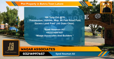 Residential Plot for Sale in Bahria Town, Lahore - (BP-43972)