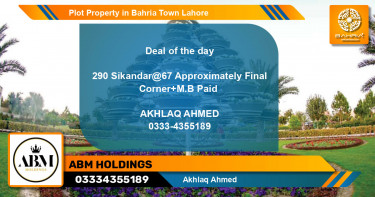 Residential Plot for Sale in Bahria Town, Lahore - (BP-44054)