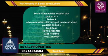 Residential Plot for Sale in Bahria Town, Lahore - (BP-44092)