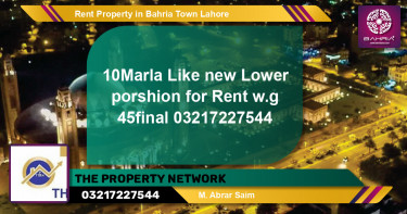 Residential Property for Rent in Bahria Town, Lahore - (BP-44105)