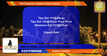 Residential Plot for Sale in Bahria Town, Lahore - (BP-44107)