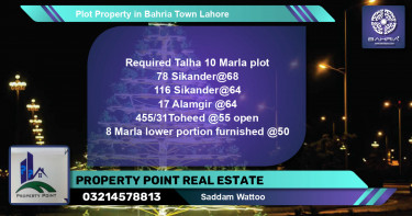 Residential Plot for Sale in Bahria Town, Lahore - (BP-44128)