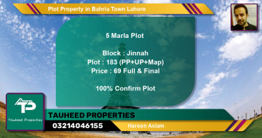 Residential Plot for Sale in Bahria Town, Lahore - (BP-44167)