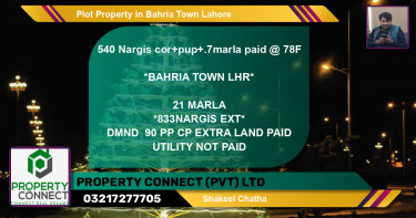 Residential Plot for Sale in Bahria Town, Lahore - (BP-44175)