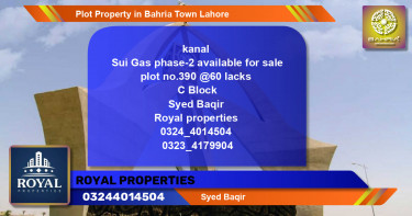 Residential Plot for Sale in Bahria Town, Lahore - (BP-44178)