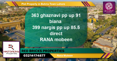 Residential Plot for Sale in Bahria Town, Lahore - (BP-44208)