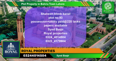 Residential Plot for Sale in Bahria Town, Lahore - (BP-44232)