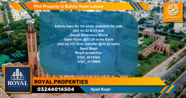Residential Plot for Sale in Bahria Town, Lahore - (BP-44234)