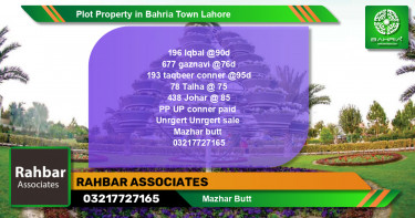 Residential Plot for Sale in Bahria Town, Lahore - (BP-44242)