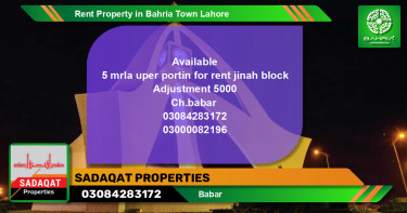 Residential Property for Rent in Bahria Town, Lahore - (BP-44297)
