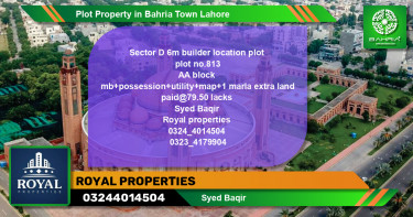 Residential Plot for Sale in Bahria Town, Lahore - (BP-44315)