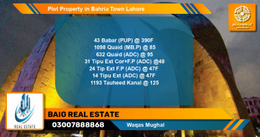 Residential Plot for Sale in Bahria Town, Lahore - (BP-44320)