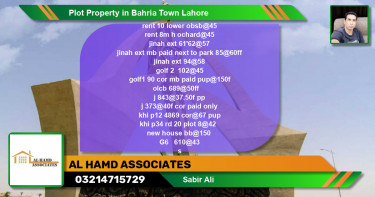 Residential Plot for Sale in Bahria Town, Lahore - (BP-44324)
