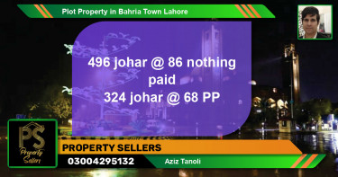 Residential Plot for Sale in Bahria Town, Lahore - (BP-44330)