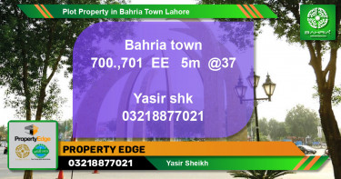 Residential Plot for Sale in Bahria Town, Lahore - (BP-44342)